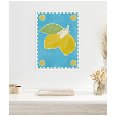 Sylvie Lush Duo 2 Lemon Framed Canvas by Shatha Al Dafai
