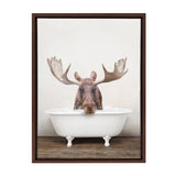 Sylvie Moose Rustic Bubble Bath Framed Canvas by kateandlaurel - product image 8 for Resin Society