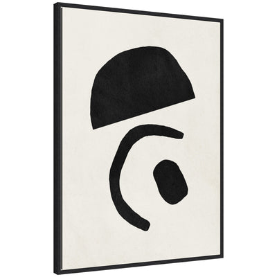 Sylvie Black Geometric Abstract 3 Framed Canvas by July Art Prints