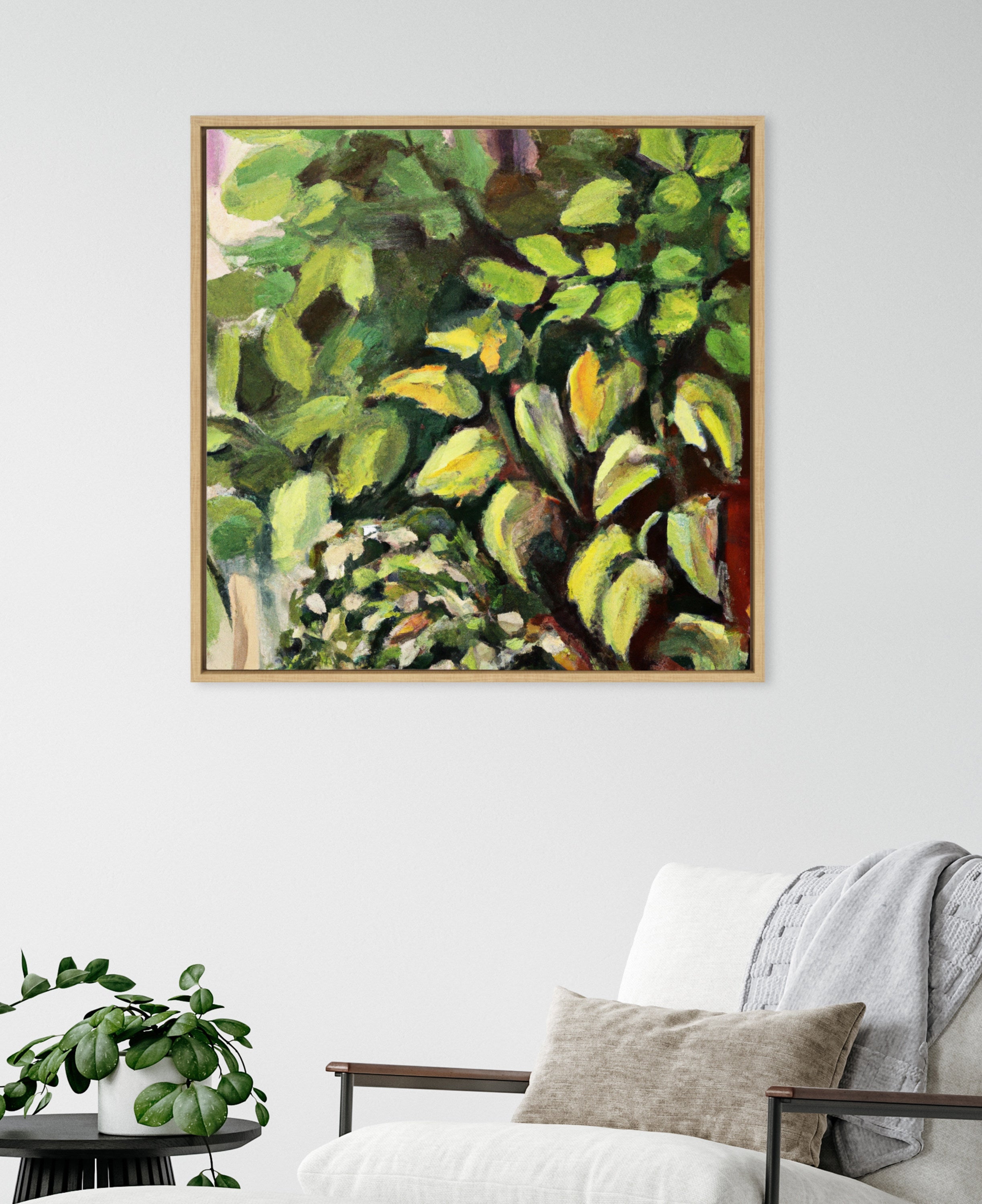 Sylvie Blank Framed Canvas 30x30