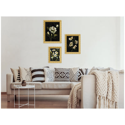 Moody Whites Floral No.
2 3 Piece Framed Wall Art Print Set by Annie Quigley