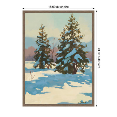 Morning Snow by Mary Sparrow Framed Canvas Wall Art Print