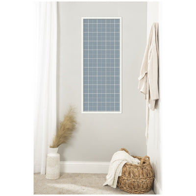 Framed Fabric Pinboard Light Blue Plaid Wall Organization