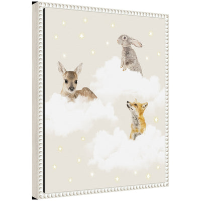 Framed canvas art featuring animal clouds by July Art Prints