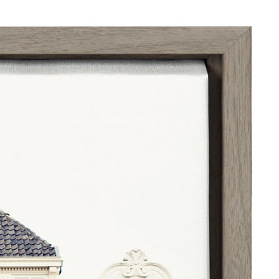 Sylvie Townhouses Framed Canvas by kateandlaurel - product image 3 for Resin Society