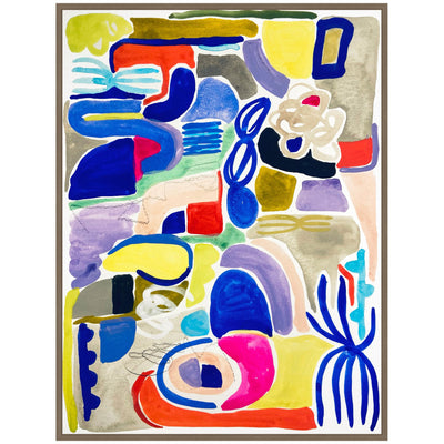 Sylvie Abstract 05 Framed Canvas by Emma Daisy