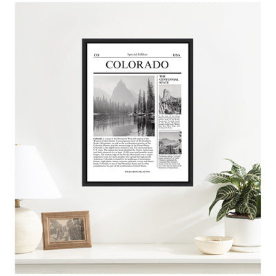 Colorado Article by Megan Ryan Framed Canvas Wall Art Print