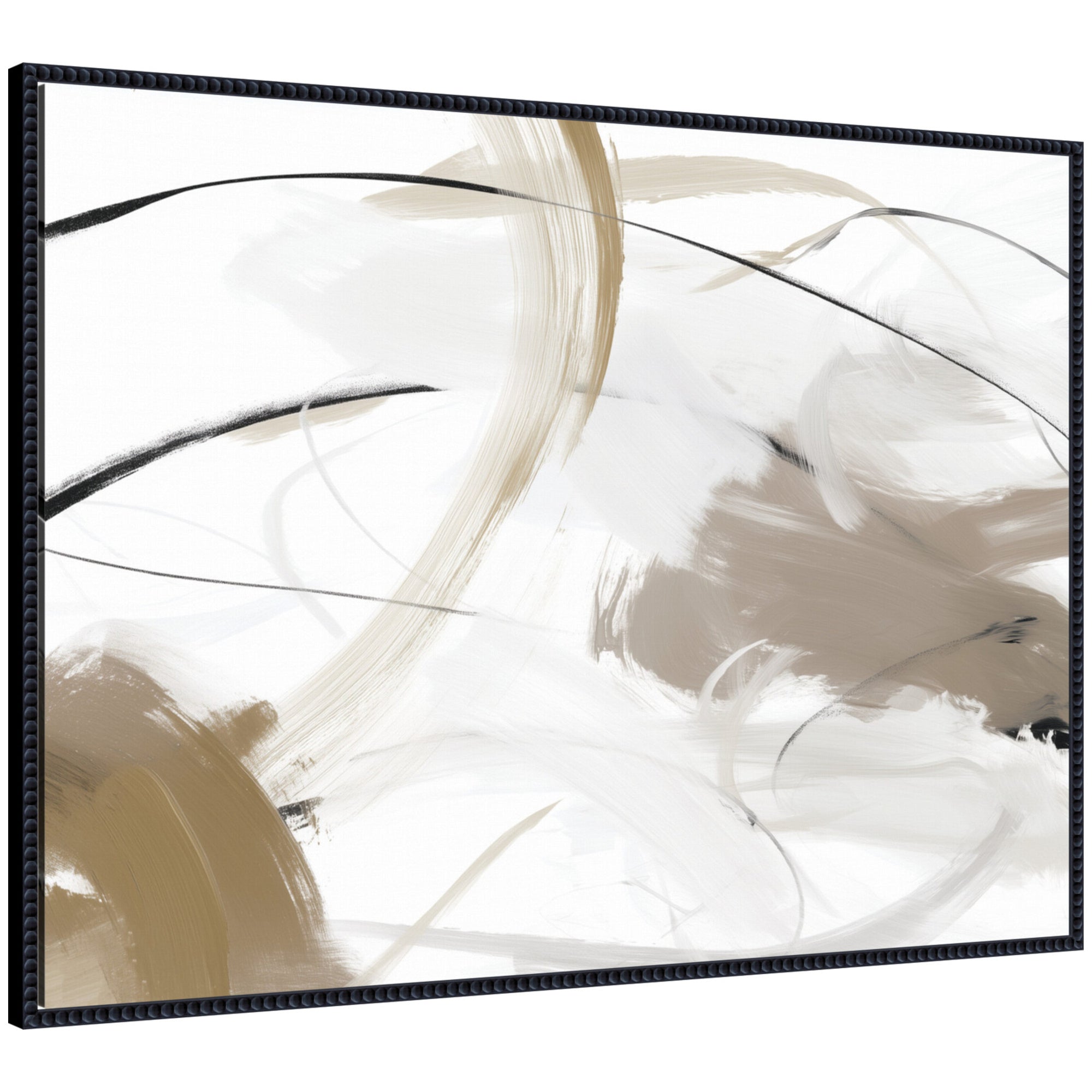 Sweeping Layers No.
3 by Amy Lighthall framed canvas wall art print in black Sylvie Beaded frame