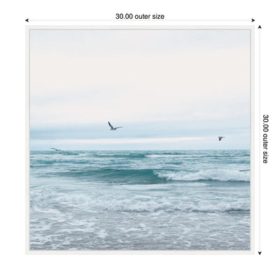 Sylvie Ocean Swim 2 Square Framed Canvas by Stephanie Klatt