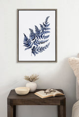 Sylvie Botanical Fern Indigo Framed Canvas by kateandlaurel - product image 5 for Resin Society