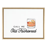 Sylvie Call Me Old Fashioned Framed Canvas by The Creative Bunch Studio