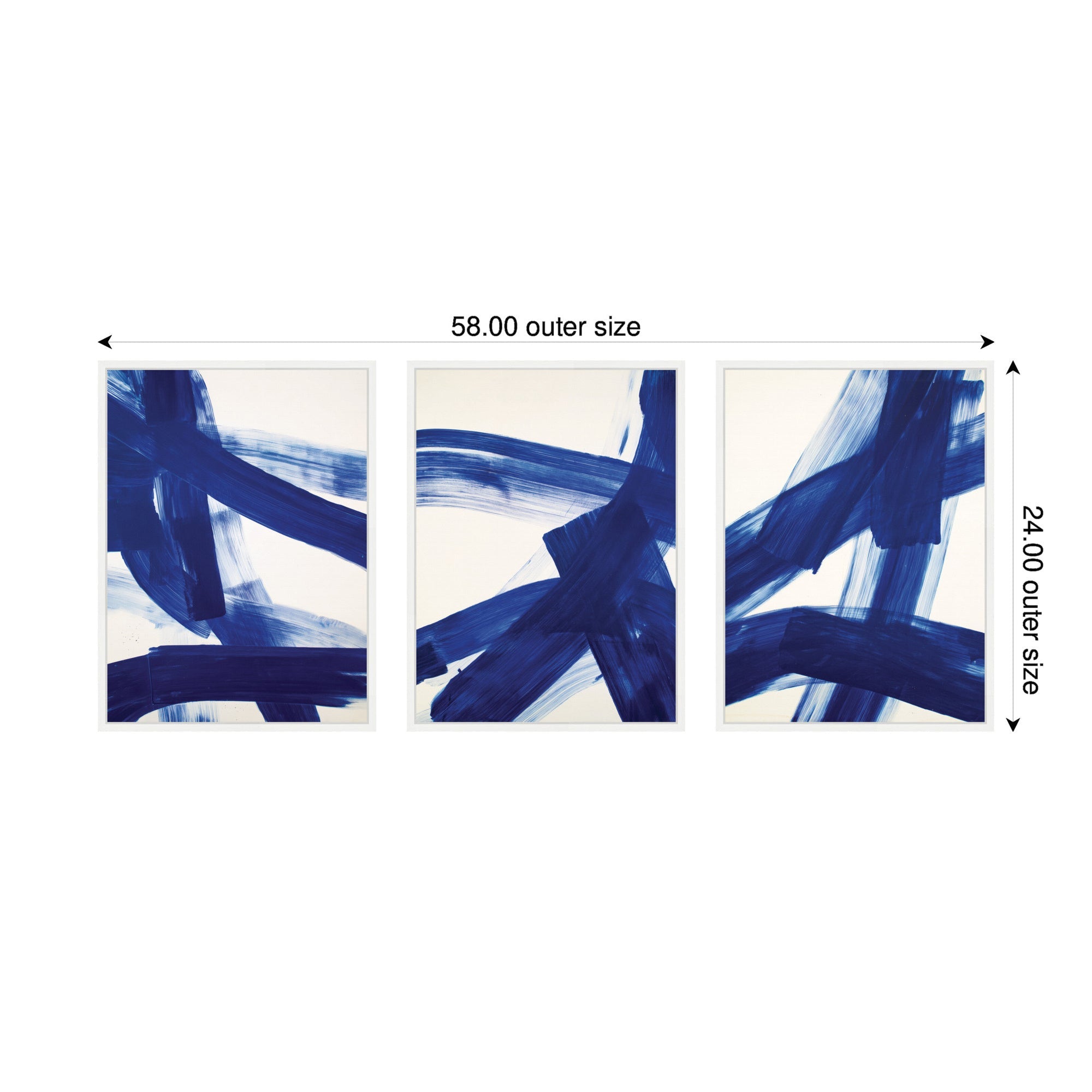 Cobalt Mark No.
1, No.
2, & No.
3 3 Piece Framed Canvas Wall Art Set by Amy Lighthall