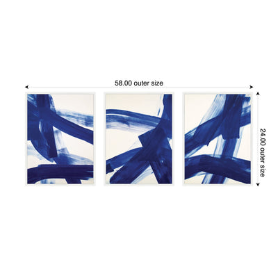 Cobalt Mark No.
1, No.
2, & No.
3 3 Piece Framed Canvas Wall Art Set by Amy Lighthall