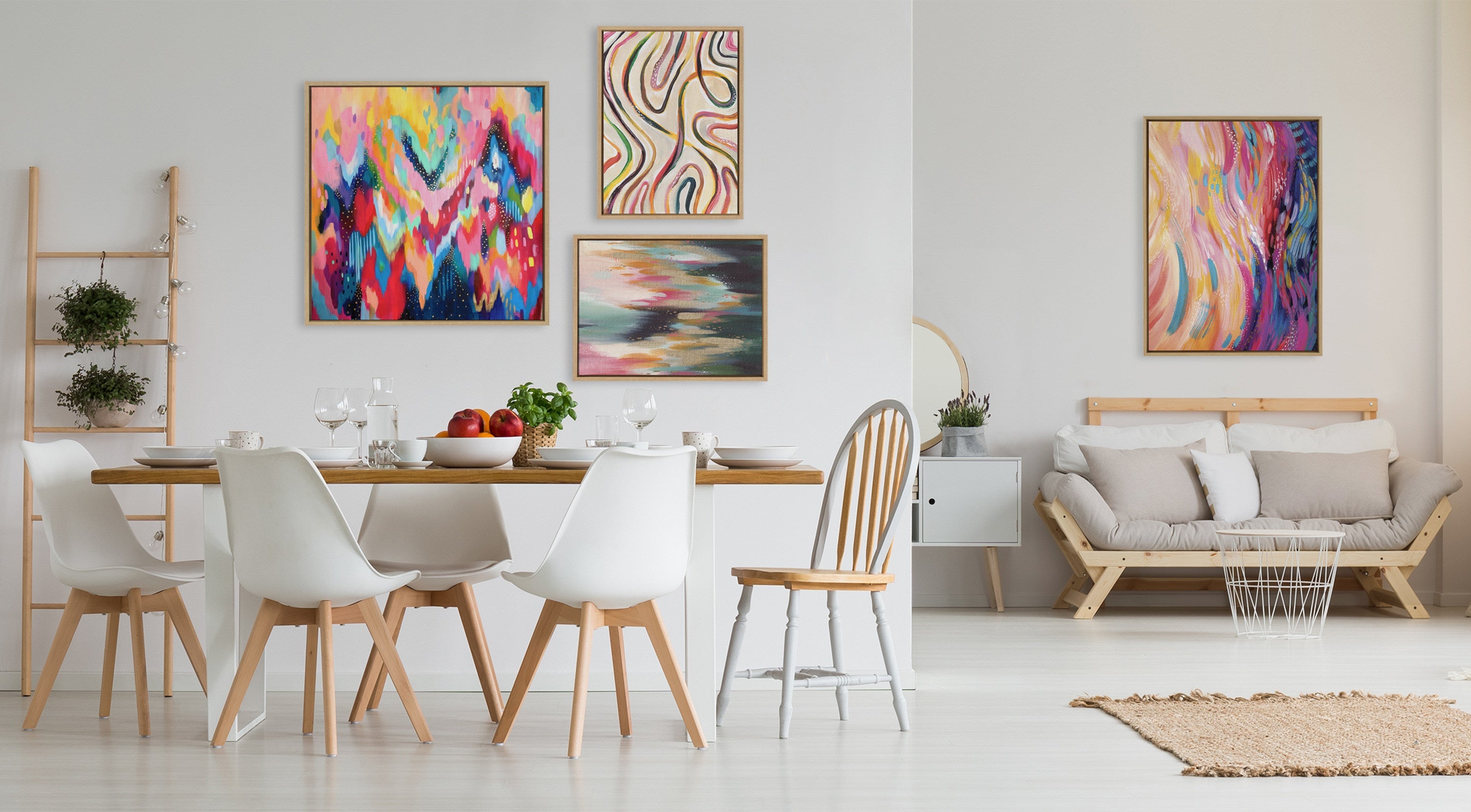 Sylvie EV Brushstroke 100 Framed Canvas