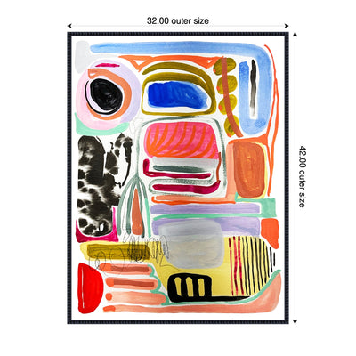 Sylvie Abstract 09 Framed Canvas by Emma Daisy