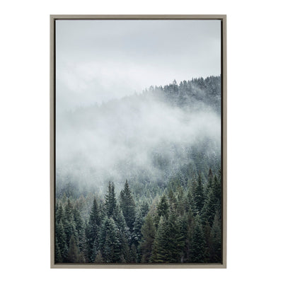 Sylvie Evergreens In Fog Framed Canvas by Emiko and Mark Franzen of F2Images