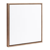 Square blank canvas with a gold-toned frame featuring a beaded pattern along the border, shown angled on a white background.
