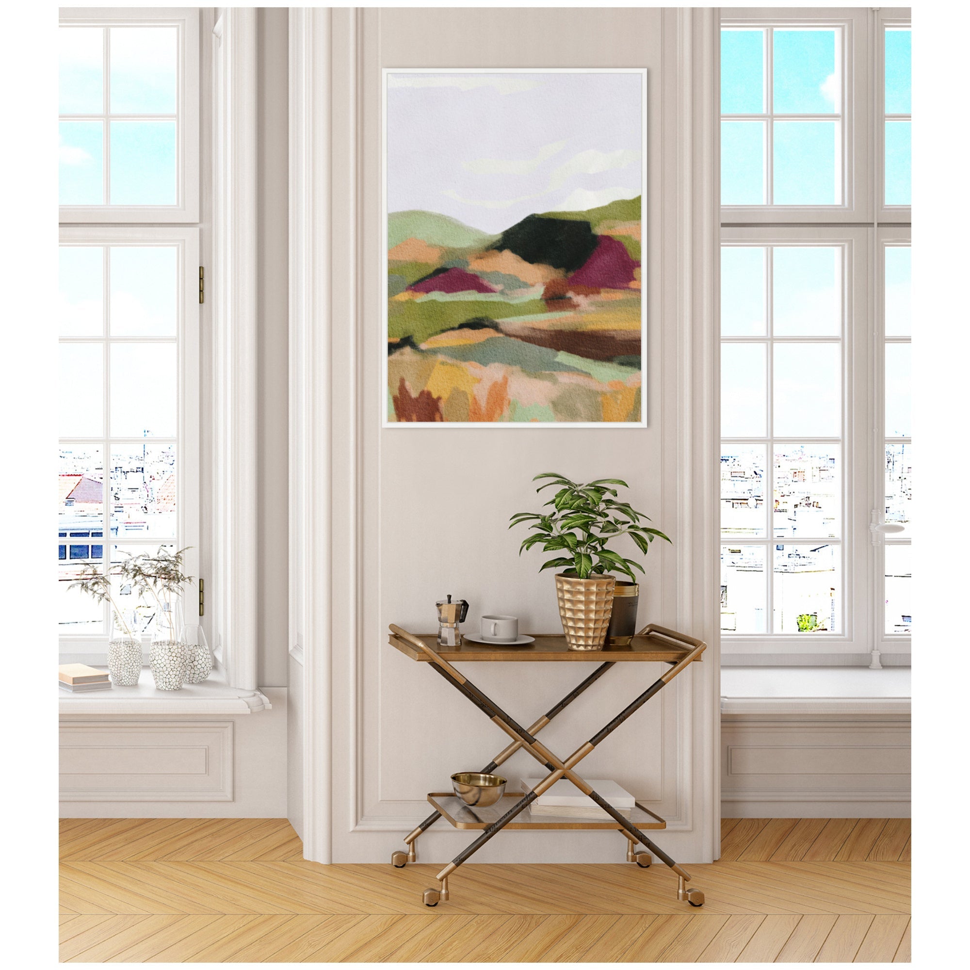 Sylvie Dreamy Landscape Framed Canvas by Nikita Jariwala