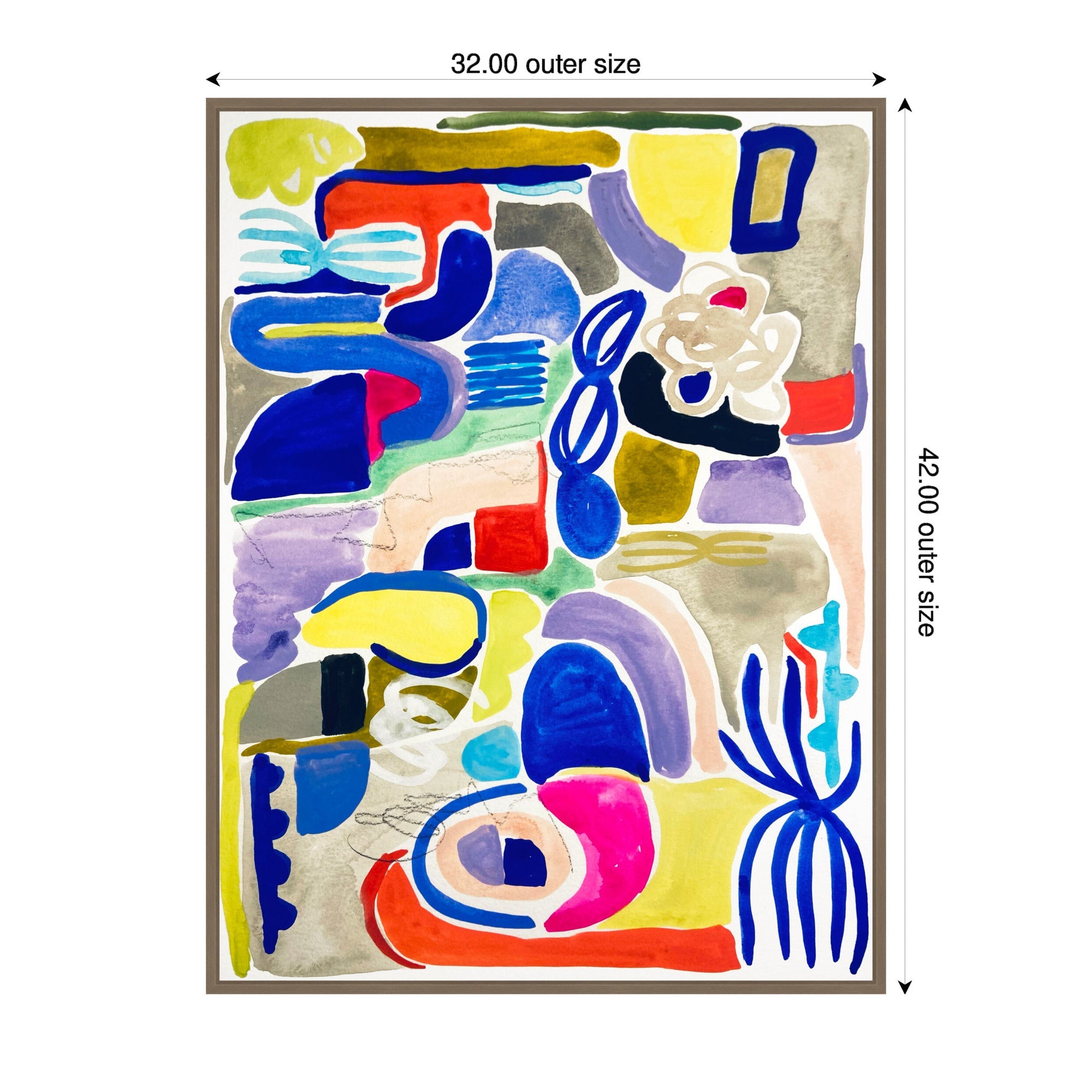 Sylvie Abstract 05 Framed Canvas by Emma Daisy