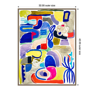 Sylvie Abstract 05 Framed Canvas by Emma Daisy