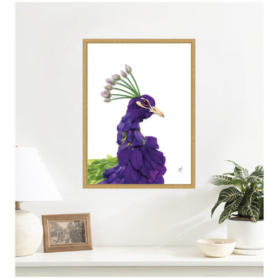 Peacock by Madeline Jeppesen Framed Canvas Wall Art Print