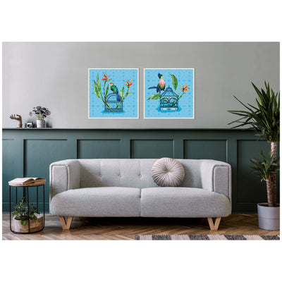 Uncaged No.
1 & No.
2 2 Piece Framed Canvas Wall Art Set by Lucia Gianello