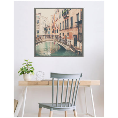 Sylvie Wandering The Streets of Venice Framed Canvas by Laura Evans