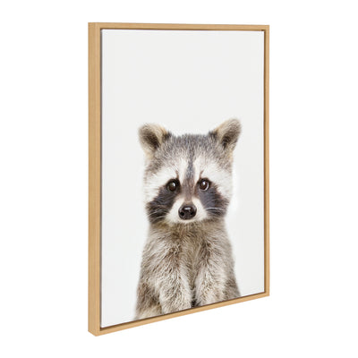 Sylvie Raccoon Framed Canvas by Amy Peterson Art Studio