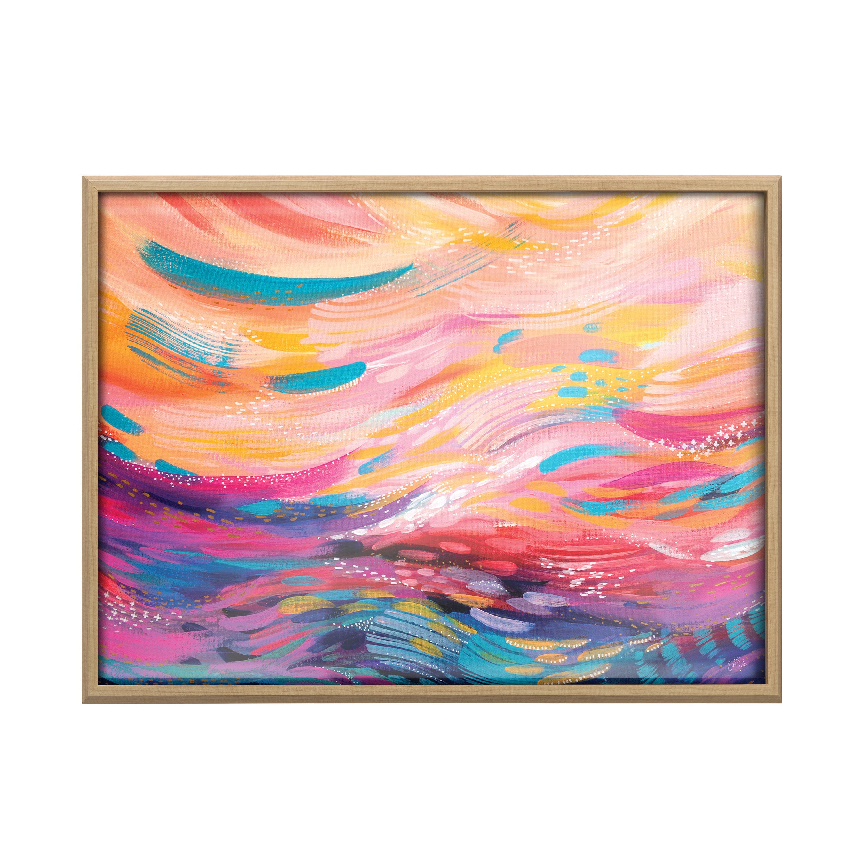 Blake BrushStrokes 90 Framed Printed Art by kateandlaurel - product image 10 for Resin Society