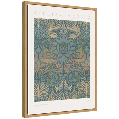 Sylvie Poster William Morris Peacock and Dragon 1878 Framed Canvas by The Art Institute of Chicago