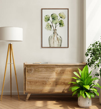Sylvie Greenery Vase Framed Canvas by kateandlaurel - product image 18 for Resin Society