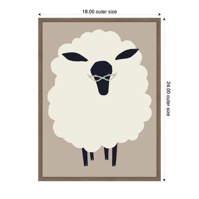 Sylvie Farm Sheep Framed Canvas by Hannah Beisang