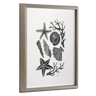 Blake Seashells Black Framed Printed Glass by Cat Coquillette by kateandlaurel - product image 10 for Resin Society
