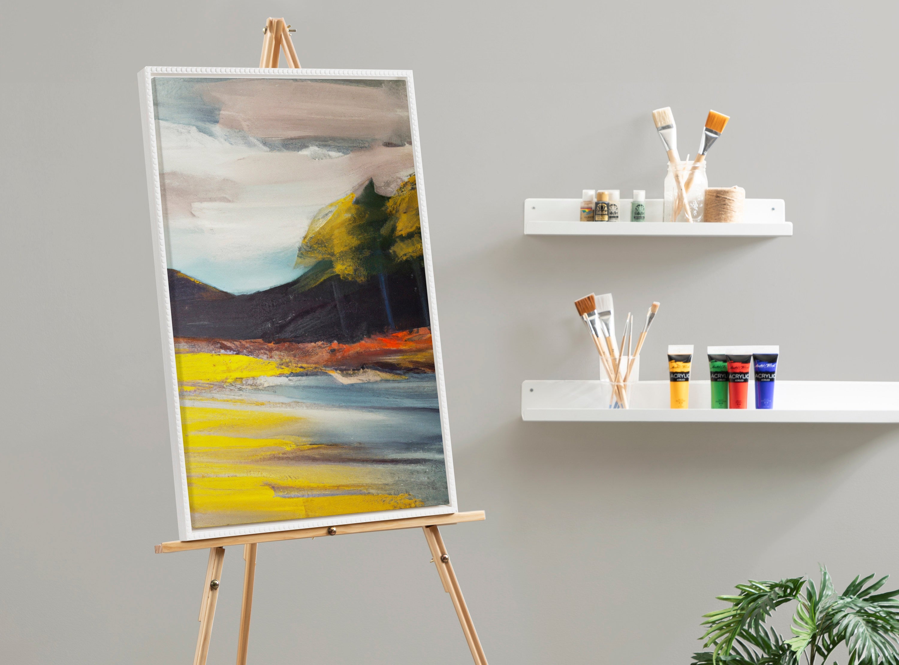 Sylvie Blank Framed Canvas 23x33