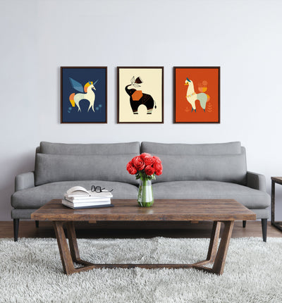 Sylvie Modern Elephant Framed Canvas by kateandlaurel - product image 8 for Resin Society