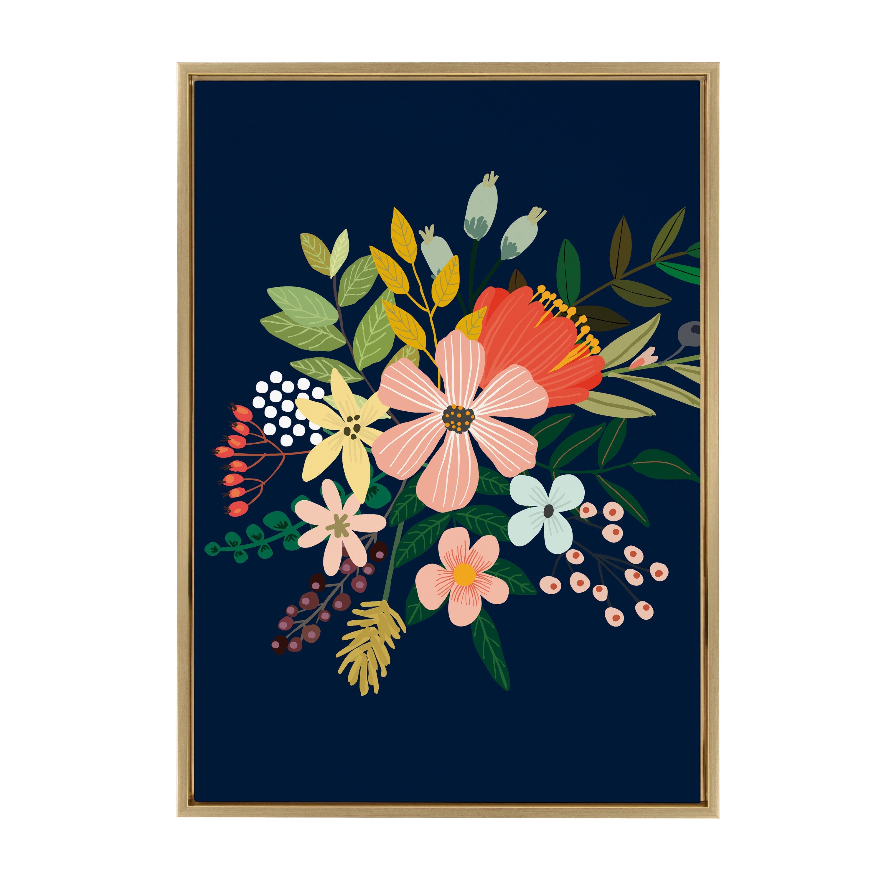 Sylvie Floralis C Framed Canvas