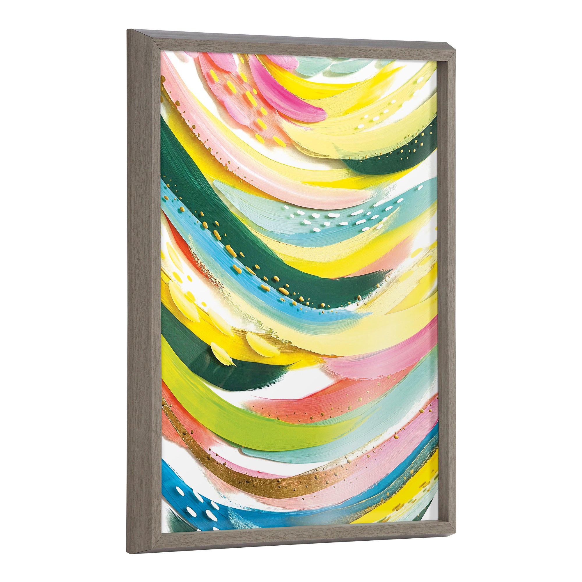 Blake Brushstroke 120 Framed Printed Glass by kateandlaurel - main product image for Resin Society