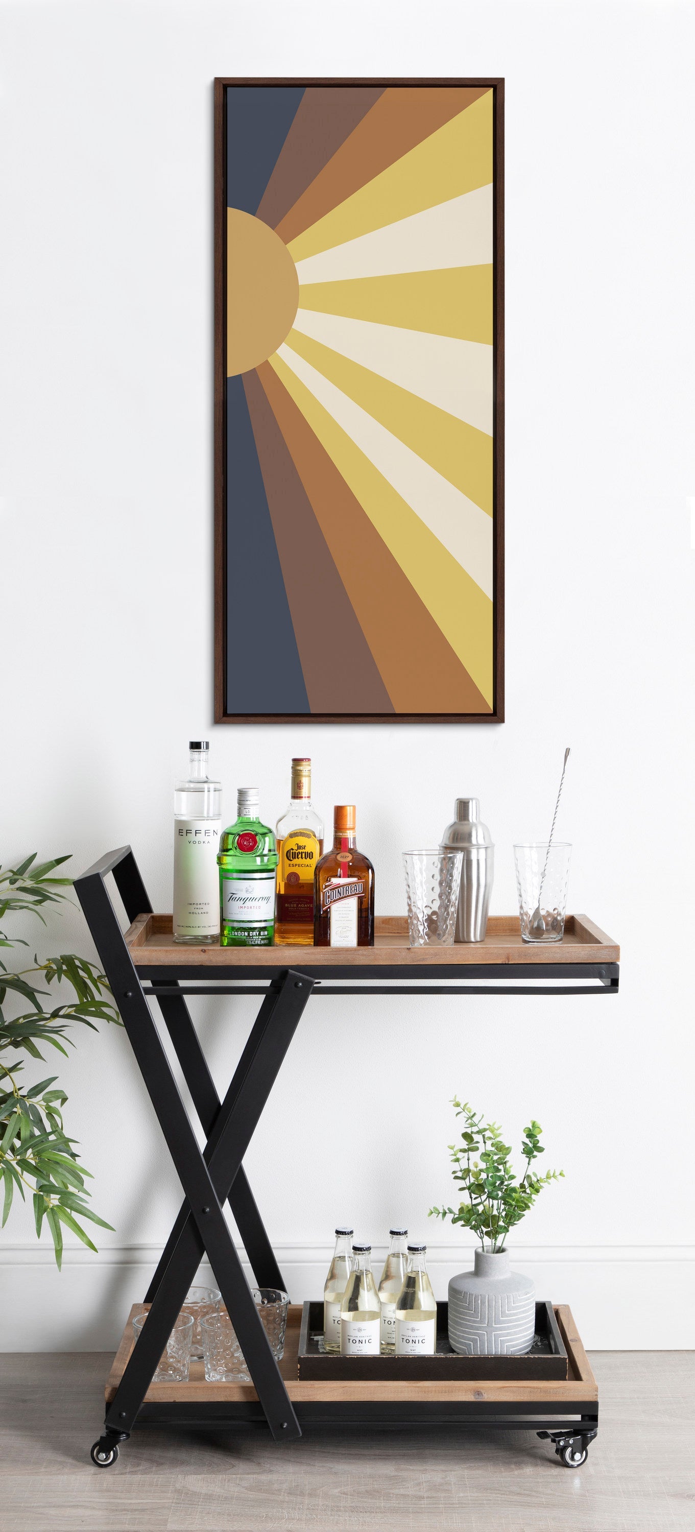 Sylvie Retro Sunset Framed Canvas by The Creative Bunch Studio by kateandlaurel - product image 8 for Resin Society