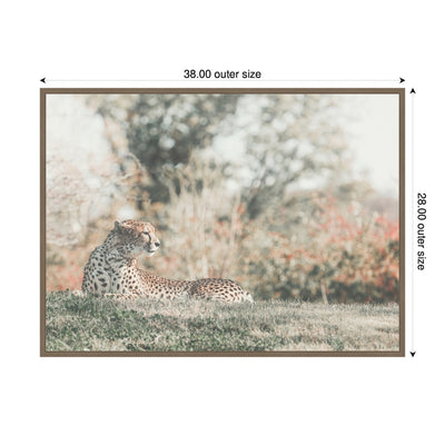 Sylvie Cheetah Glance Framed Canvas by Alicia Abla
