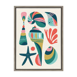Sylvie Seashells Framed Canvas by kateandlaurel - main product image for Resin Society