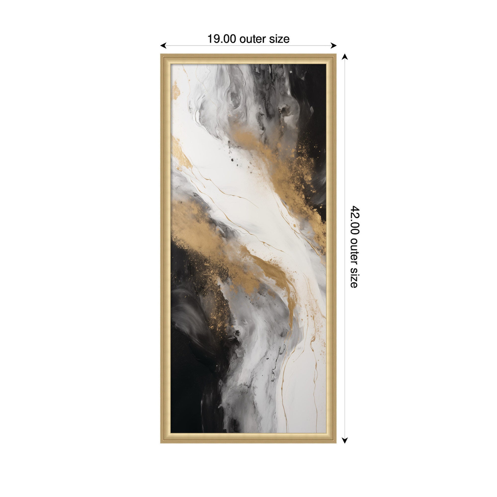 Luxe Drift Modern Elegant Abstract by The Creative Bunch Studio Framed Wall Art Print