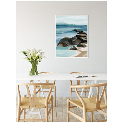 Sylvie Ocean Breeze ll Framed Canvas by Nikita Jariwala