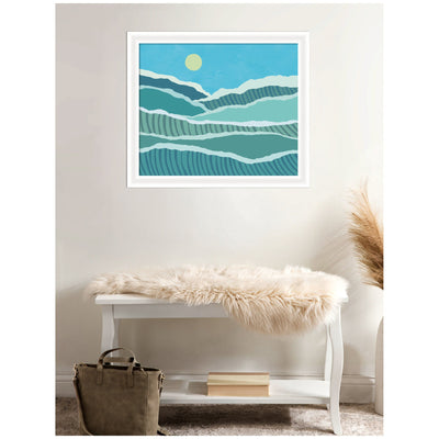 Framed Art Abstract Waves by Rachel Lee
