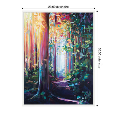 Sylvie Forest Path 2 Framed Canvas by Rachel Christopoulos