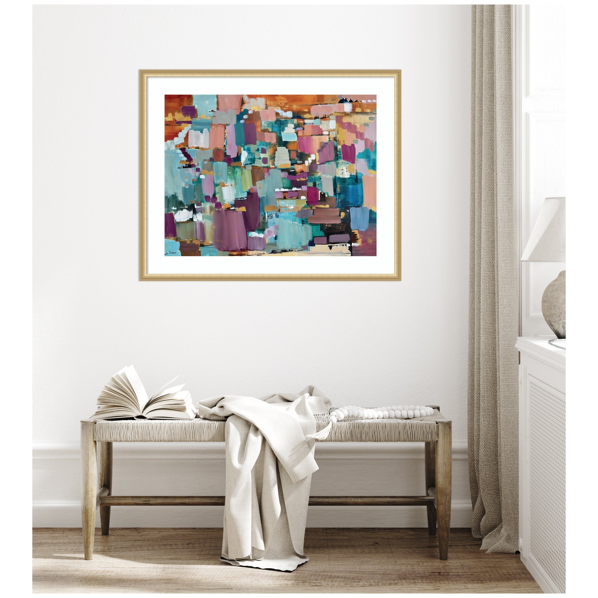 Framed Art Gemstones in Jewel Tones by Leah Nadeau