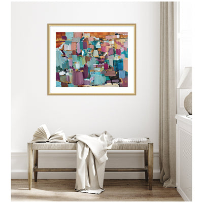 Framed Art Gemstones in Jewel Tones by Leah Nadeau