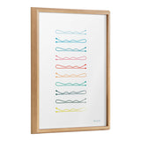 Blake Colorful Bobby Pins Framed Printed Glass by Leonora Jennifer by kateandlaurel - main product image for Resin Society