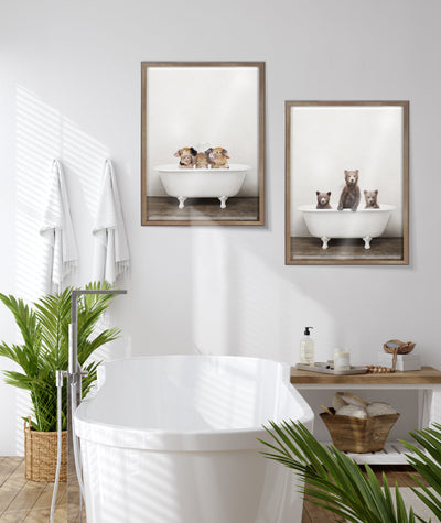 Blake Three Little Bears in Vintage Bathtub Framed Printed Glass by kateandlaurel - product image 16 for Resin Society