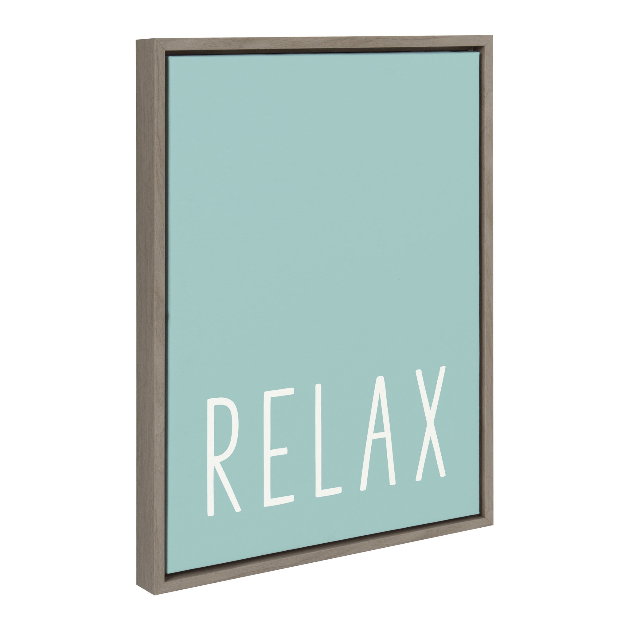 Sylvie Relax in Pale Teal Framed Canvas by kateandlaurel - product image 2 for Resin Society