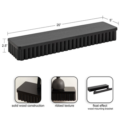 Reid Ribbed Floating Shelves